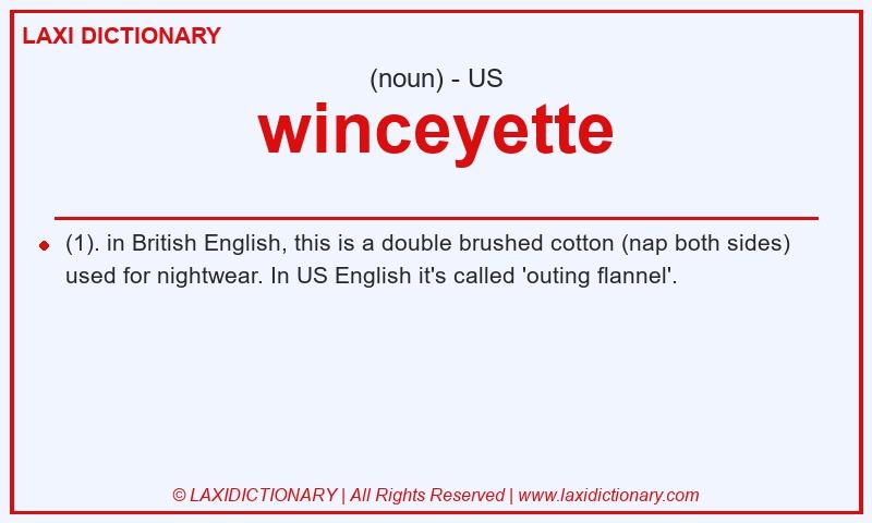 Definition winceyette in American English