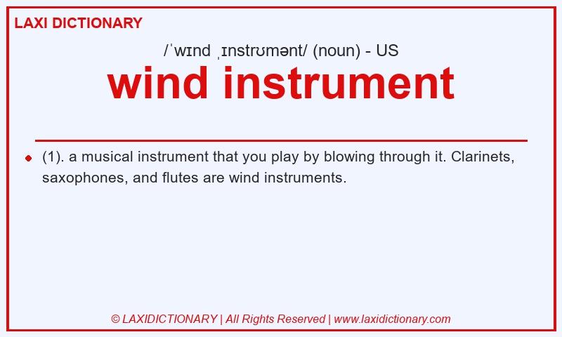 Definition wind instrument in American English