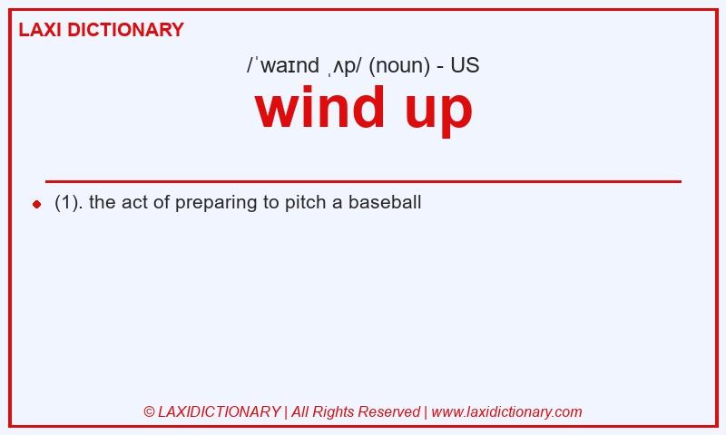 Definition wind up in American English