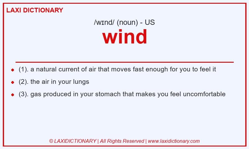 Definition wind in American English