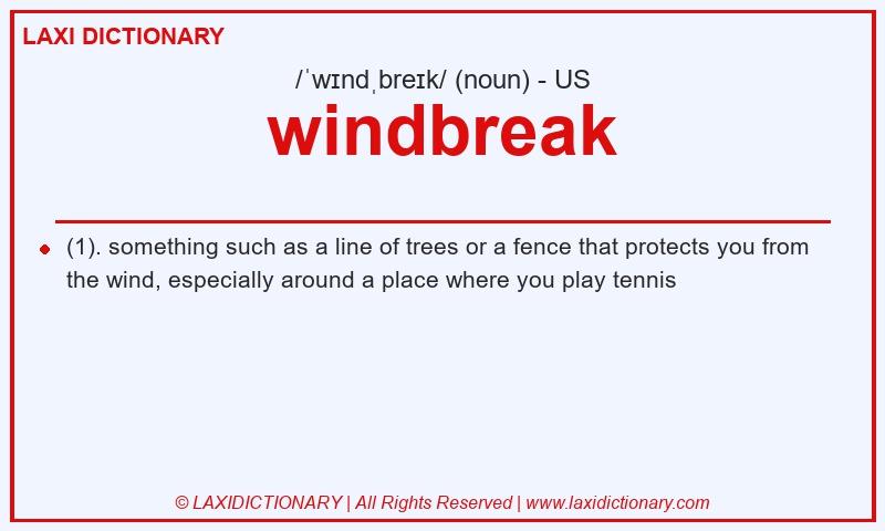 Definition windbreak in American English