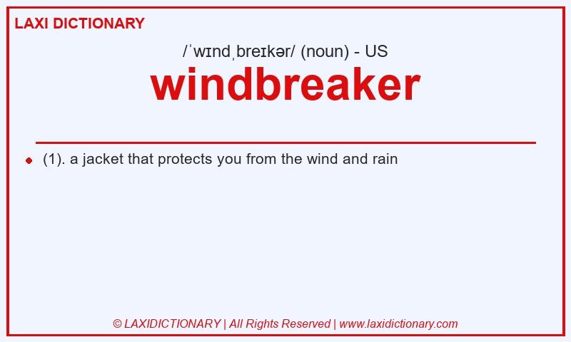 Definition windbreaker in American English