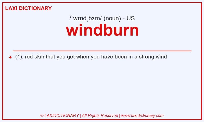 Definition windburn in American English
