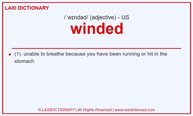 Definition winded in American English