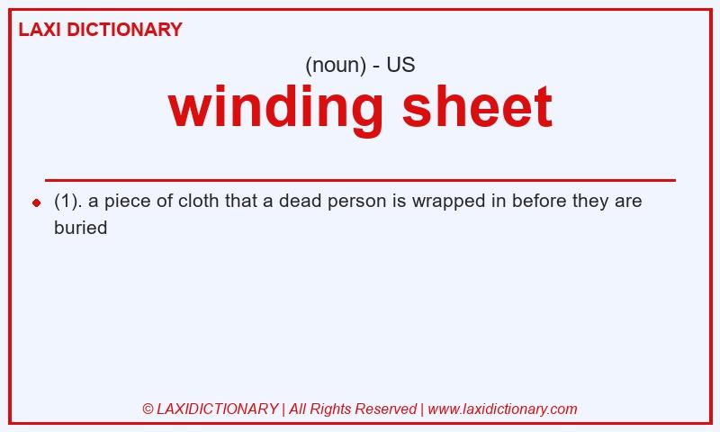 Definition winding sheet in American English