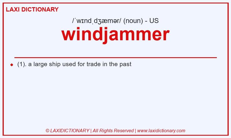 Definition windjammer in American English