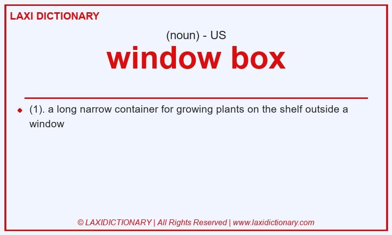 Definition window box in American English