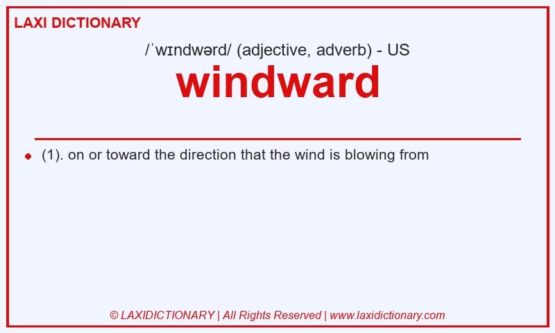 Definition windward in American English