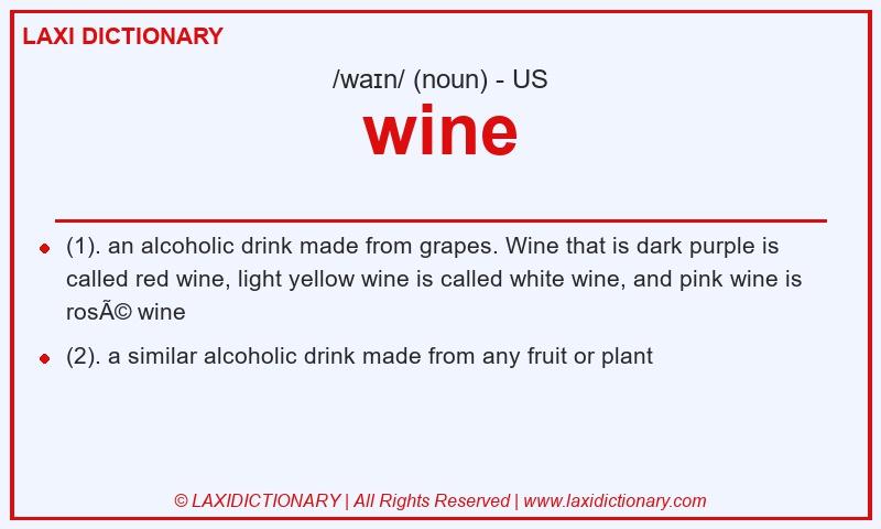 Definition wine in American English