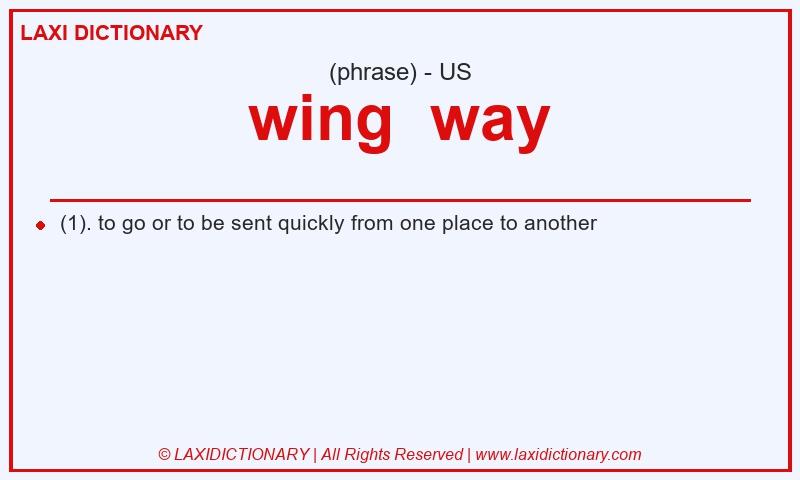 Definition wing  way in American English