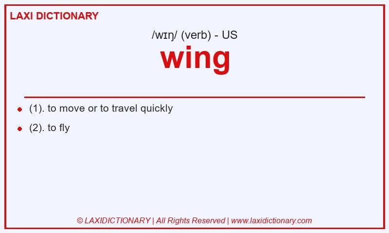 Definition wing in American English