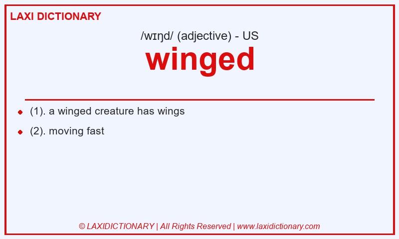 Definition winged in American English