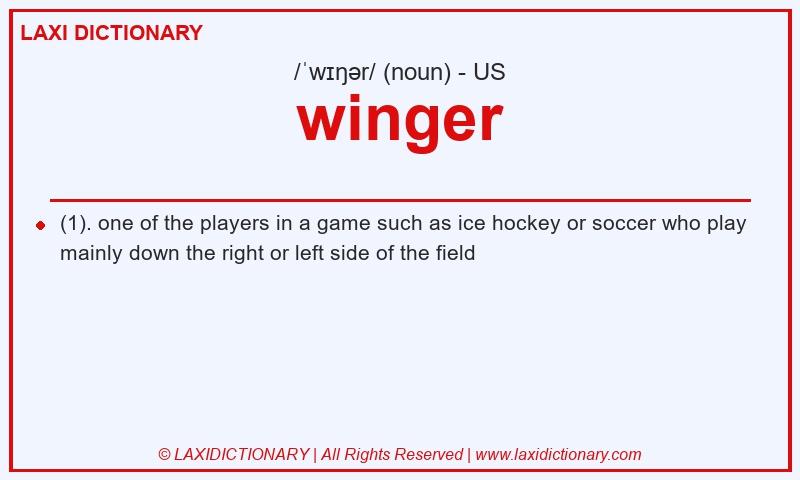 Definition winger in American English