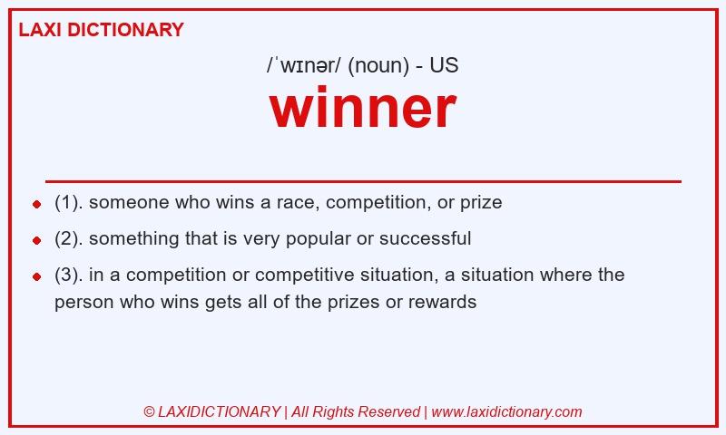 Definition winner in American English