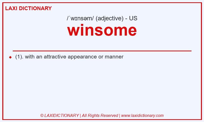 Definition winsome in American English