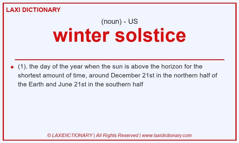 Definition winter solstice in American English