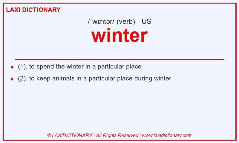 Definition winter in American English