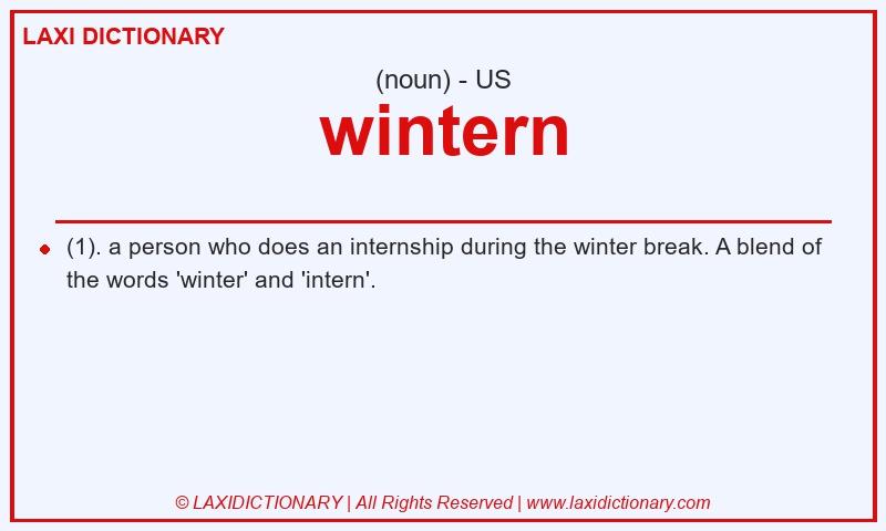 Definition wintern in American English