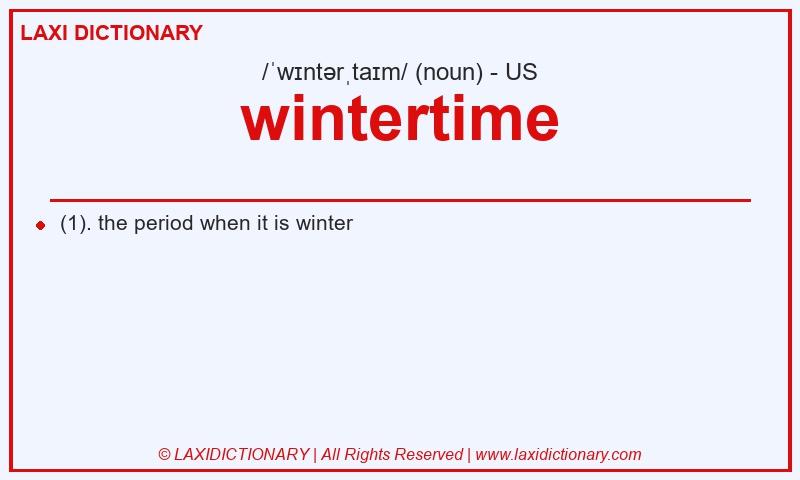 Definition wintertime in American English