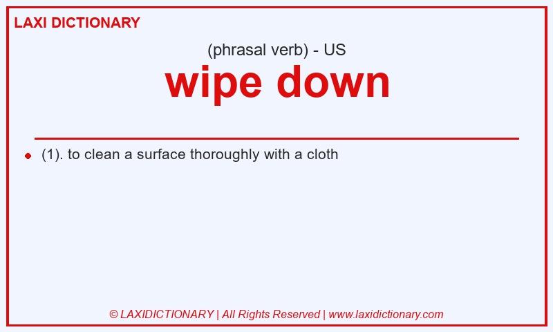 Definition wipe down in American English