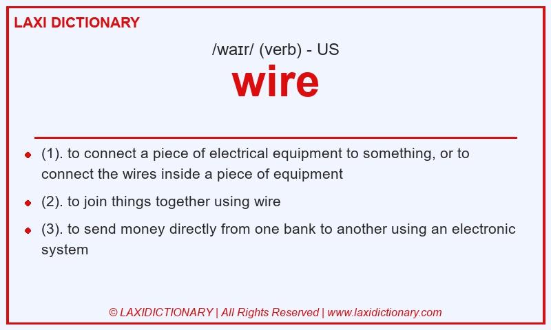 Definition wire in American English