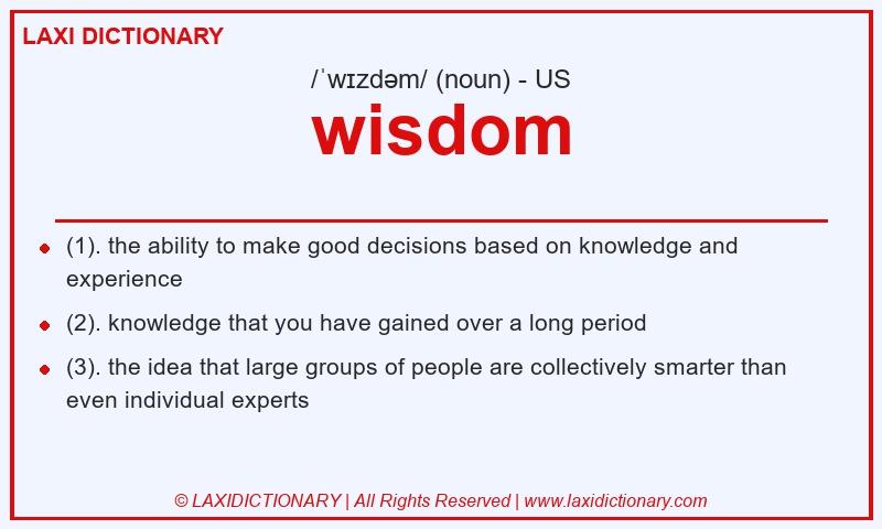 Definition wisdom in American English