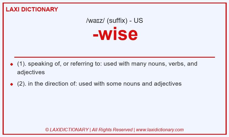 Definition -wise in American English