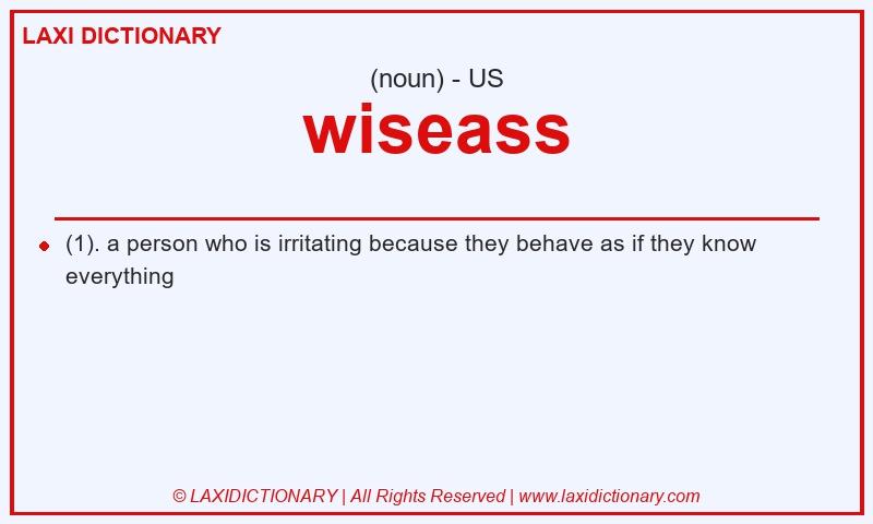 Definition wiseass in American English