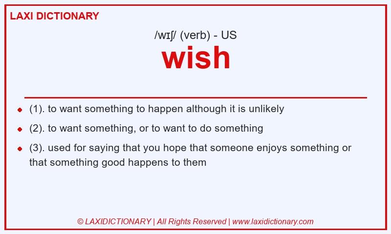 Definition wish in American English