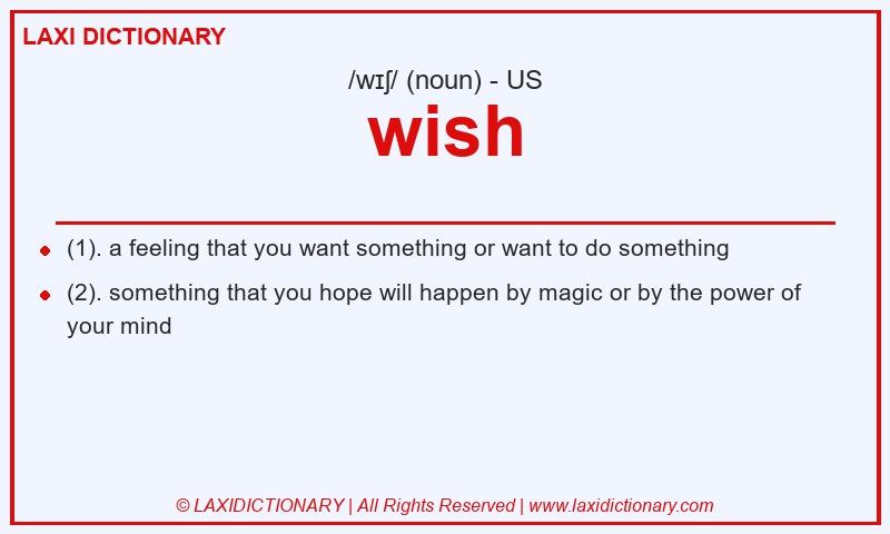 Definition wish in American English