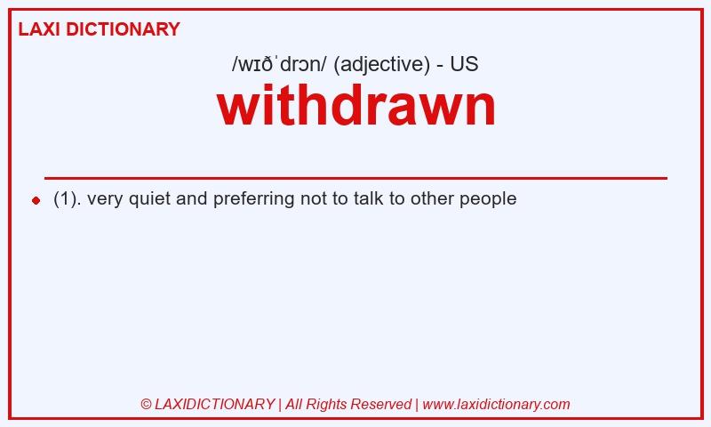 Definition withdrawn in American English
