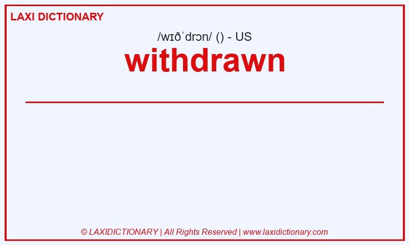Definition withdrawn in American English