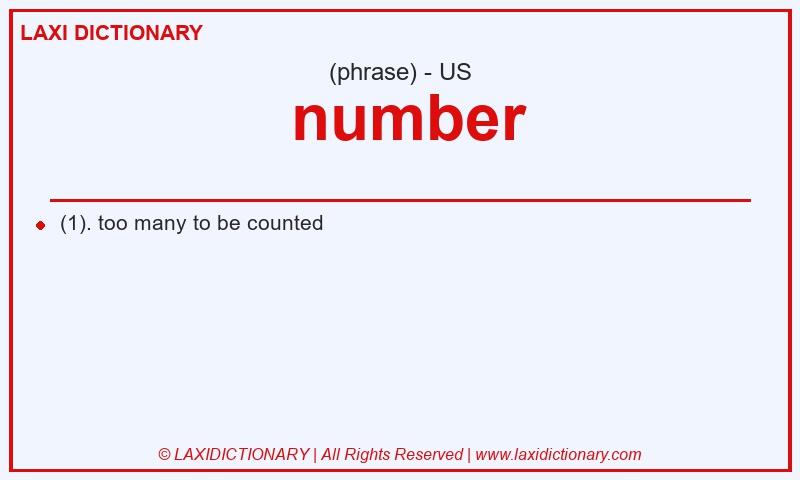 Definition number in American English