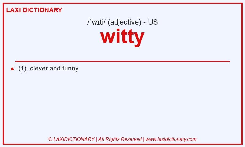 Definition witty in American English