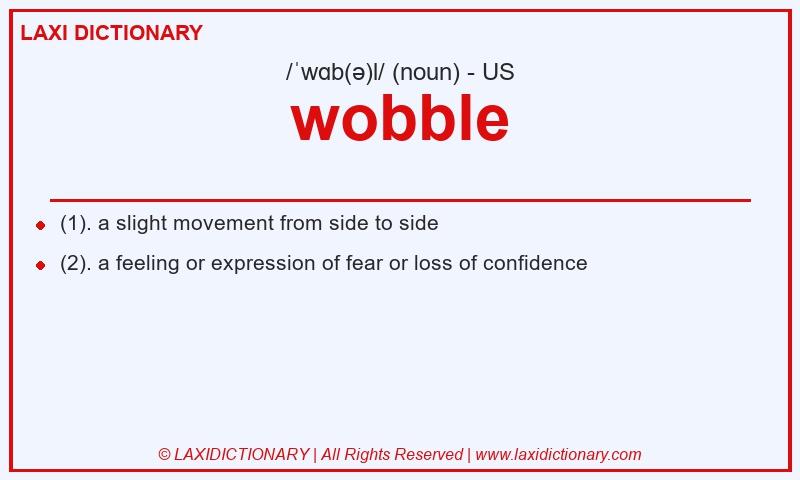 Definition wobble in American English