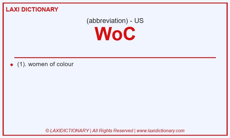 Definition WoC in American English