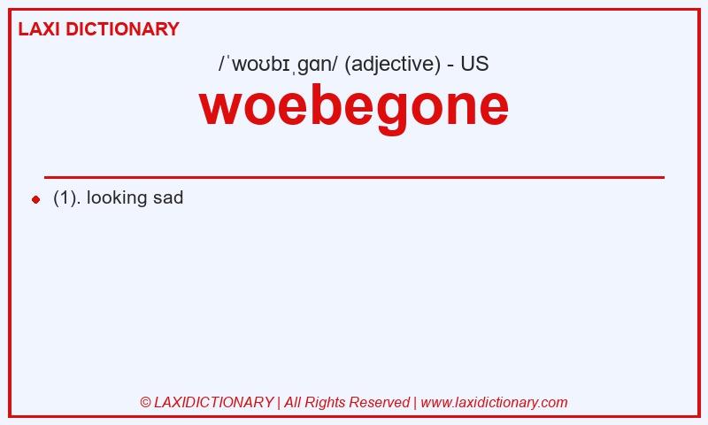Definition woebegone in American English