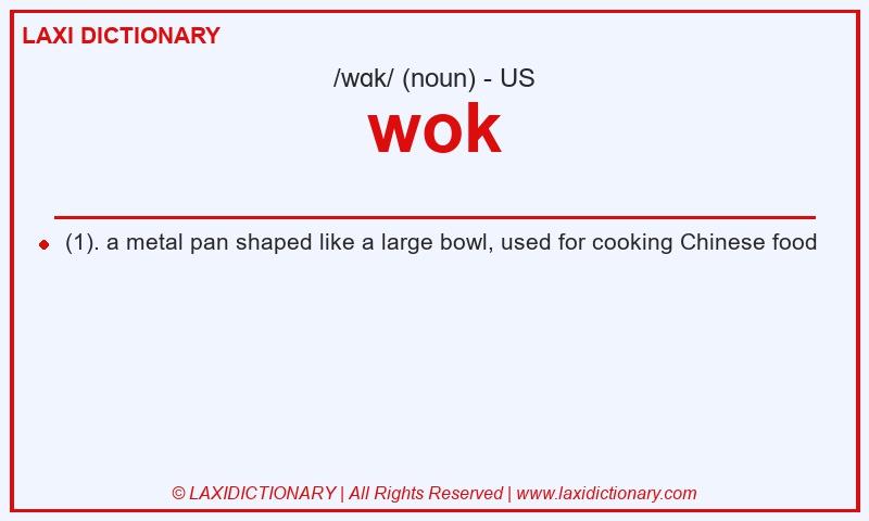 Definition wok in American English