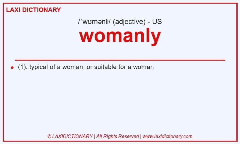 Definition womanly in American English