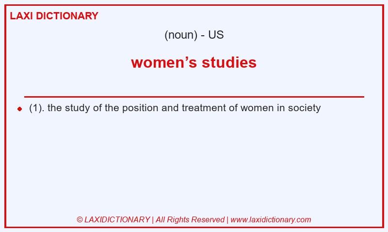 Definition women’s studies in American English