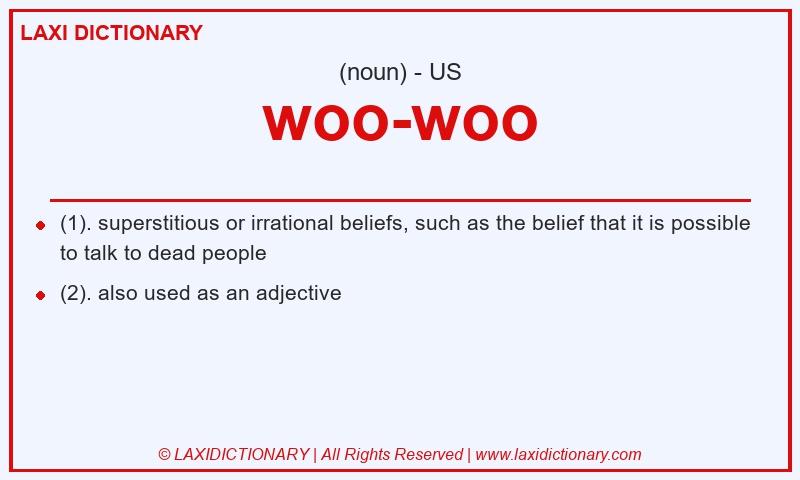 Definition woo-woo in American English