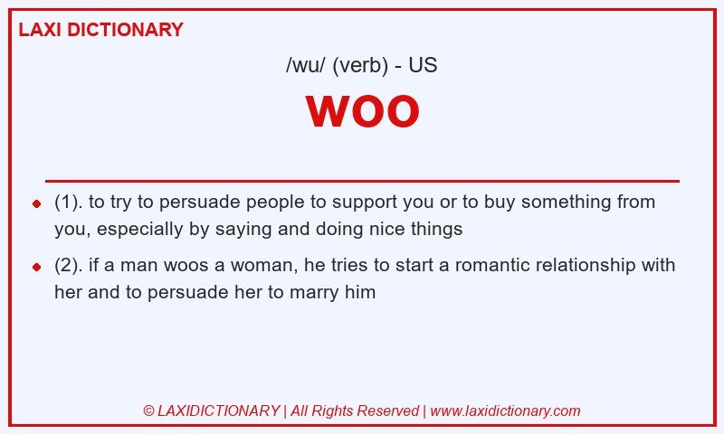 Definition woo in American English