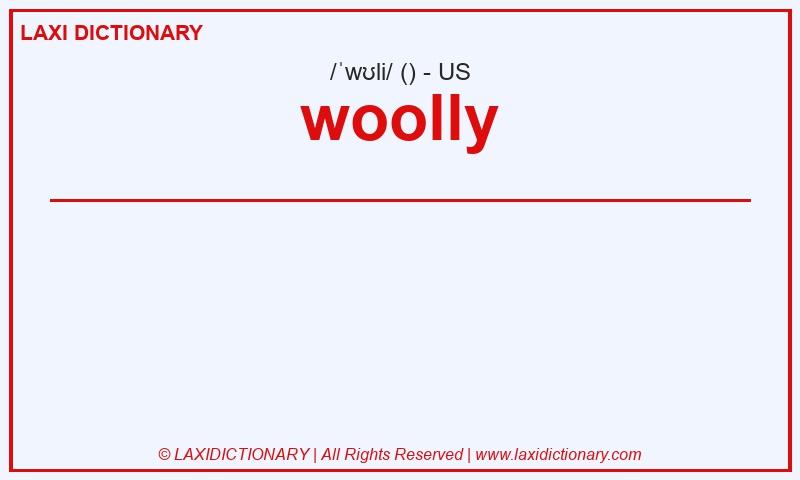 Definition woolly in American English