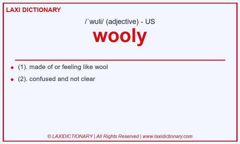 Definition wooly in American English