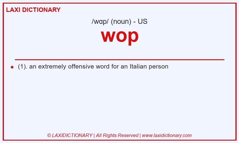 Definition wop in American English