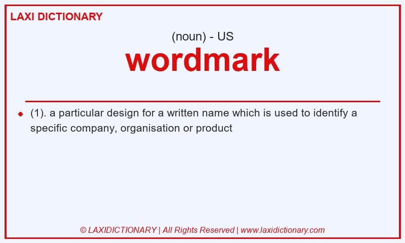 Definition wordmark in American English