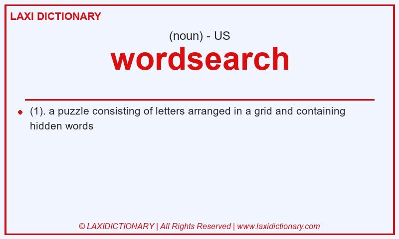 Definition wordsearch in American English