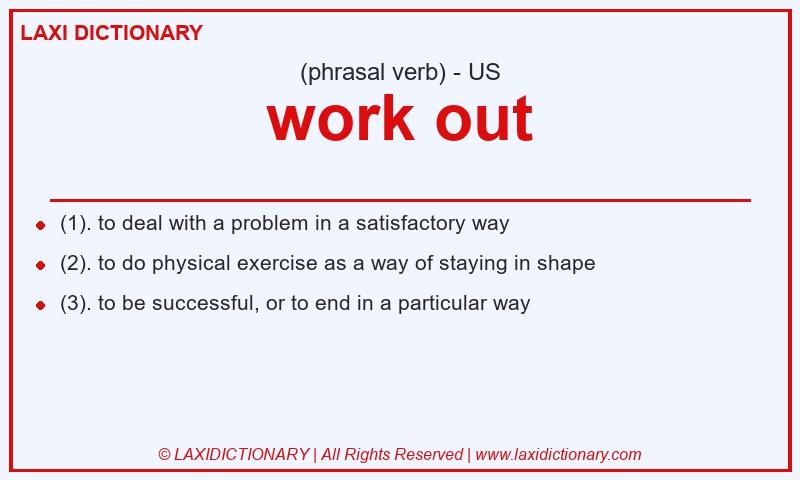 Definition work out in American English