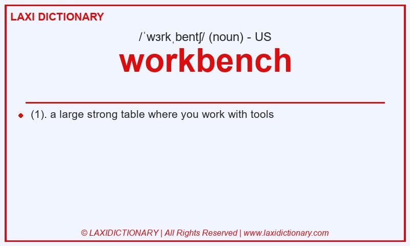 Definition workbench in American English