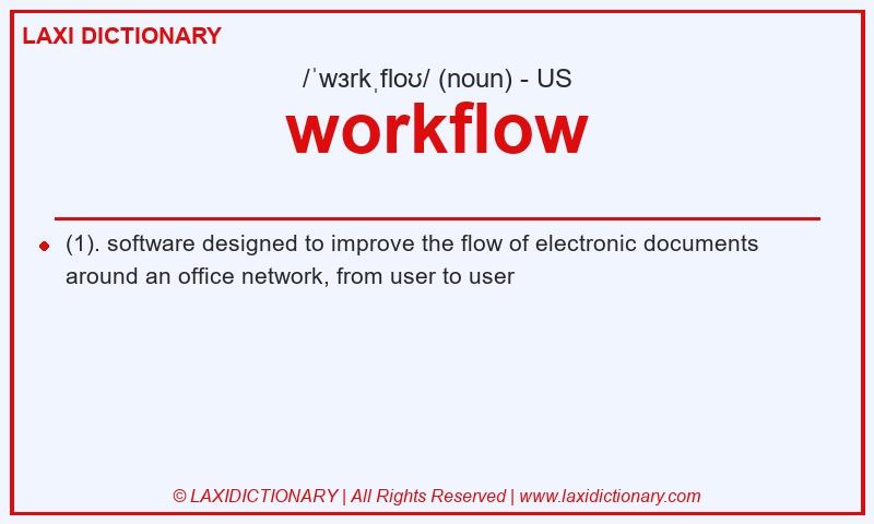 Definition workflow in American English